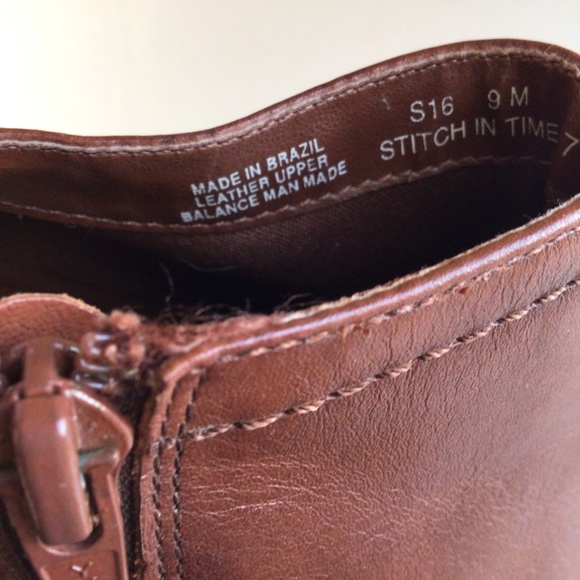 Naturalizer Brown Leather Heeled Loafers 9M  90s Minimalist Slip-On Shoes - Picture 15 of 16